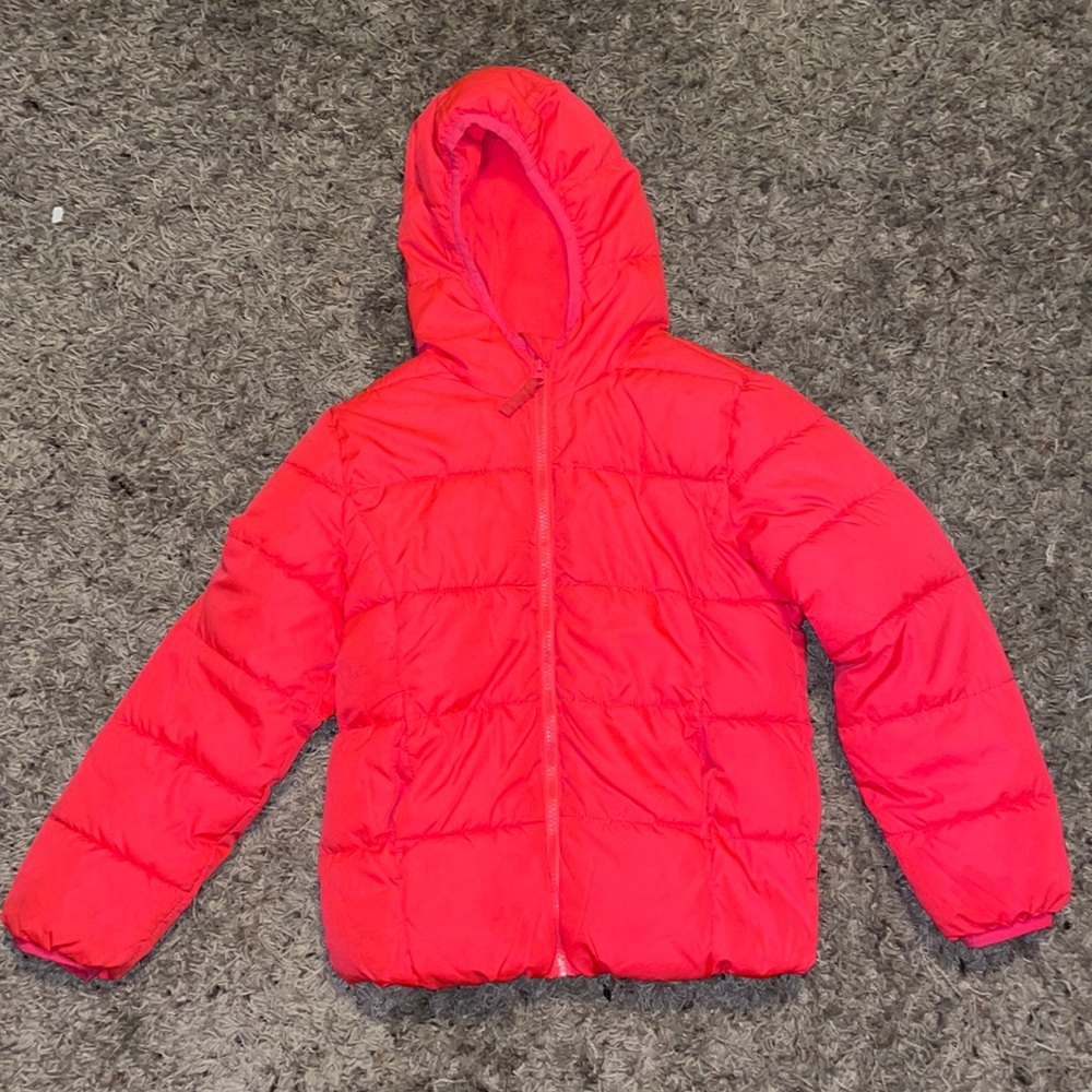 Hot Pink Rain/Snow Puffers Coat